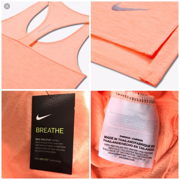 NWT Nike Breathe Tank Cool Frozen Peach 🍑 WMNS - Picture 7 of 7